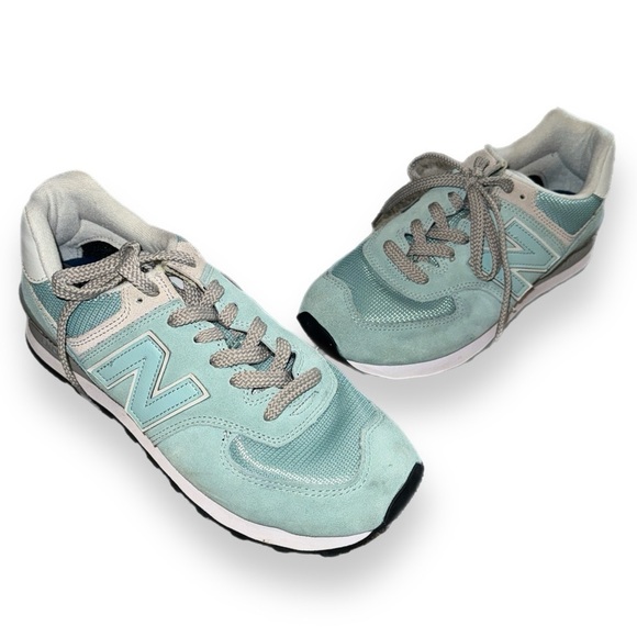 New Balance 574 Blue Running Shoes Size 7.5 - Picture 1 of 4
